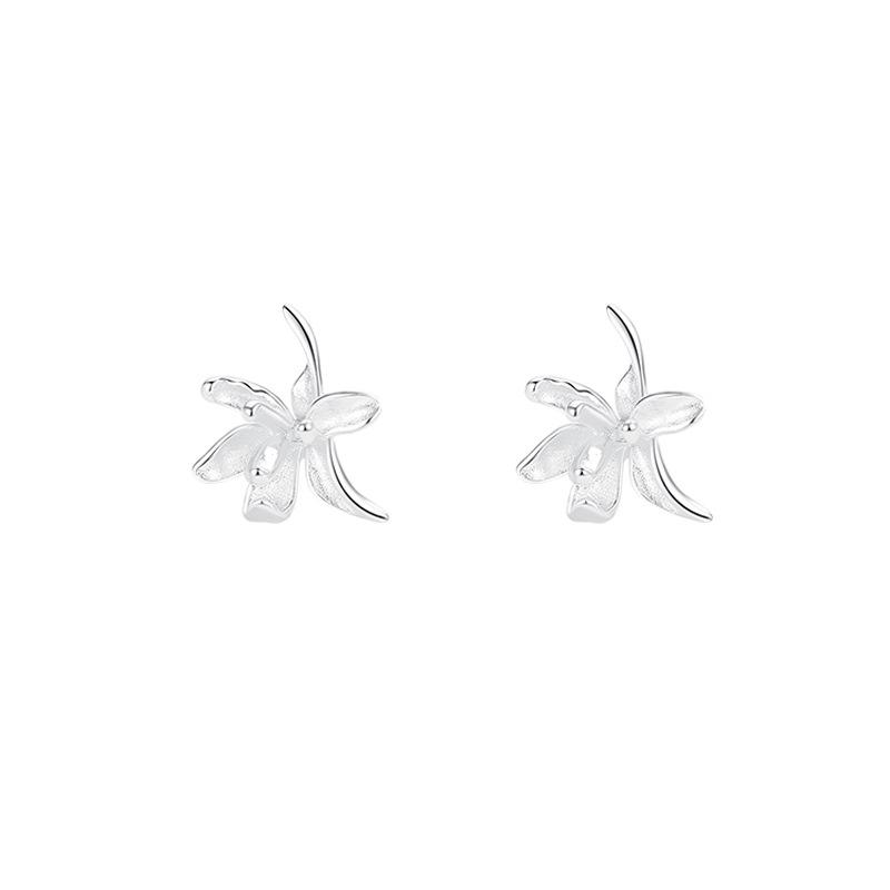 New 925 Sterling Silver Flower Earrings Distinctive Geometric Shape Women Earrings Birthday Gift for Friends Exquisite Jewelry