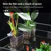 Aquarium transparent plant decoration bracket, water grass cup, multi plant hydroponic basket for fish tank landscape