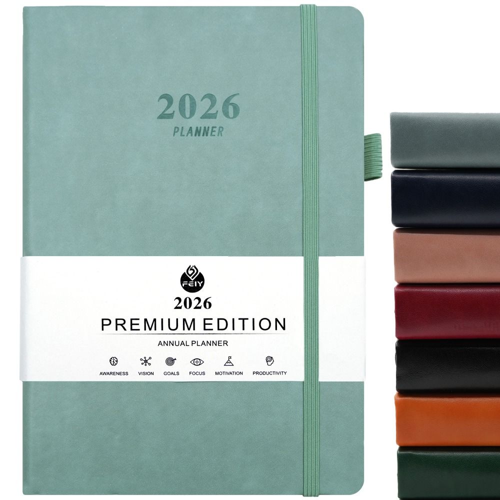 English 2026 Schedule Planner Notepad 12 Months 365 Days Efficiency Notebook  School