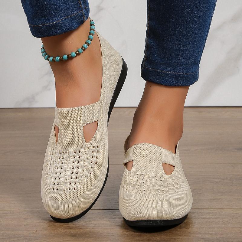 Women Mesh Light Breathable Slip On Casual Shoes New Woman Solid Color Versatile Low Help Flat Sneakers Female Zapatos De Mujer