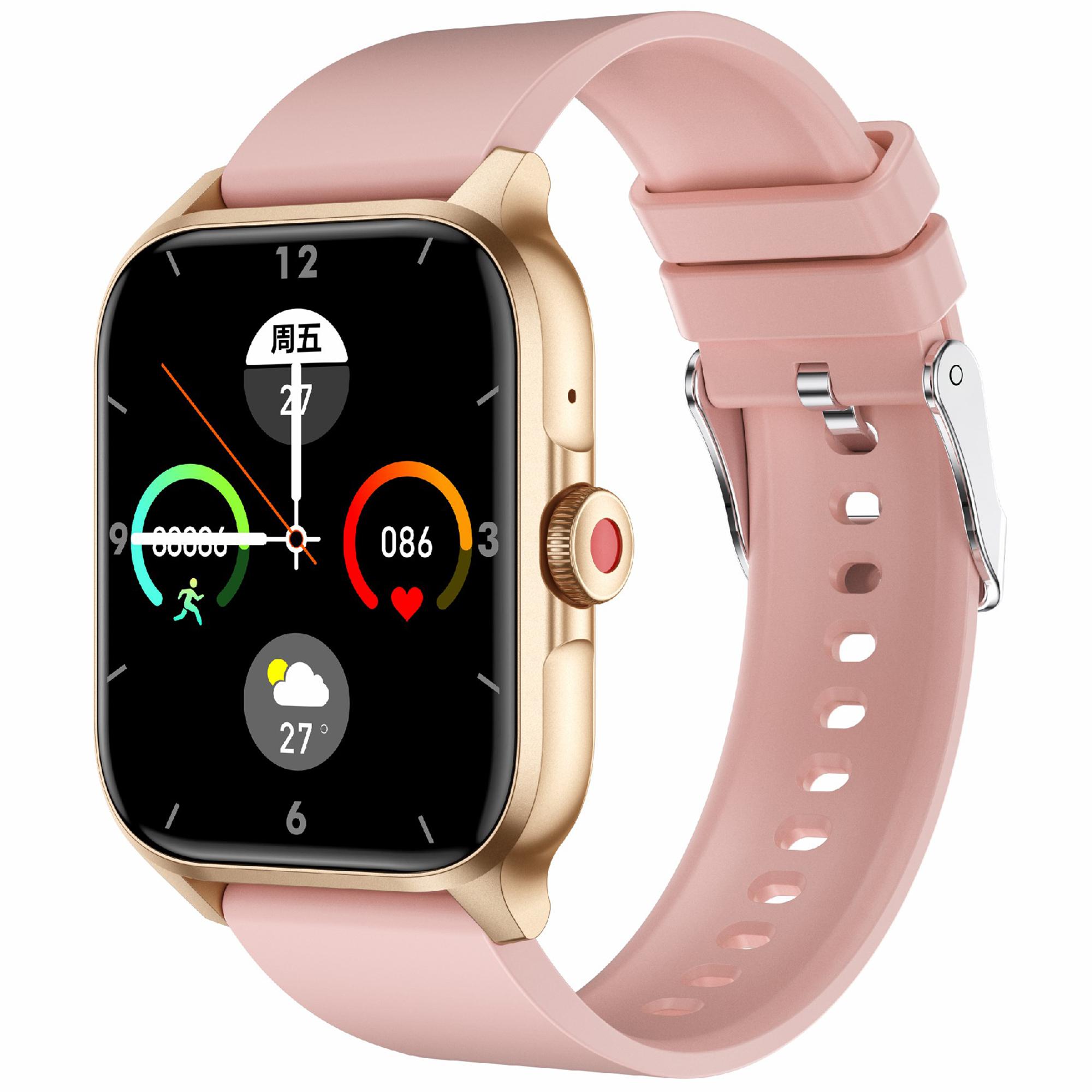 

QX15 Realtek Chip 1.85-inch TFT Screen Blood Oxygen Monitor Bluetooth-compatible Smart Watch Pink