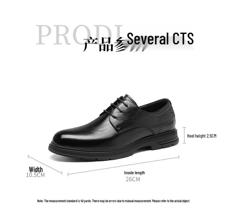 Red Dragonfly Men's Formal Genuine Leather Shoes for Business, Wedding, and Spring/Autumn Occasions.