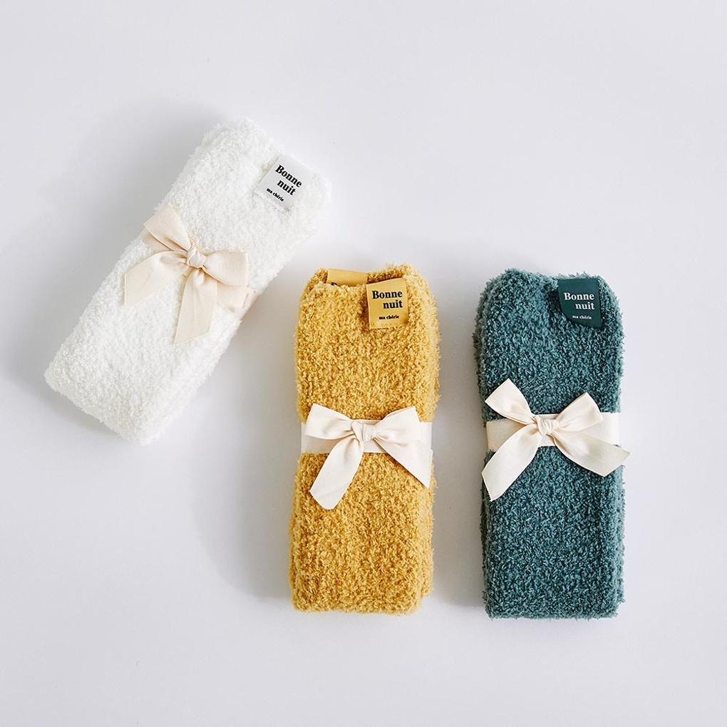 It's Socks Soft Sleep Socks Ivory_FS0823031