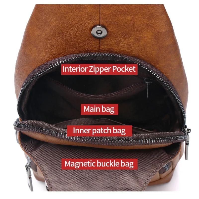 Pánská taška přes rameno crossbody z pravé kůže voděodolná