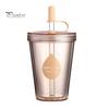 Insulated Style Water Bottle for School Drinking Straw Cup, Portable Leak-proof PC Bottle, Durable Reusable Cup Milk Tea Anti-fall Students And Office
