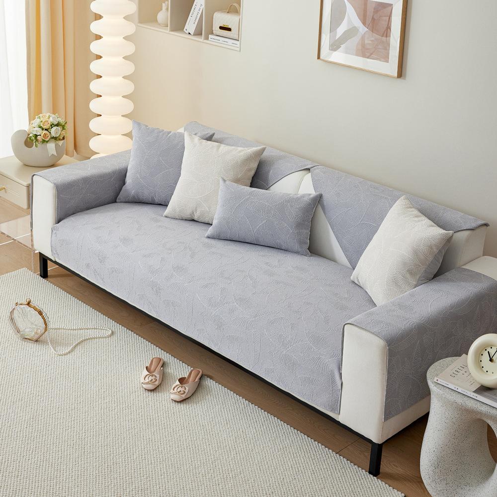Chenille Jacquard Sofa Cushion Four Seasons Universal Light Luxury Advanced Modern Simple Cushion Non-Slip Sofa Cover Cloth