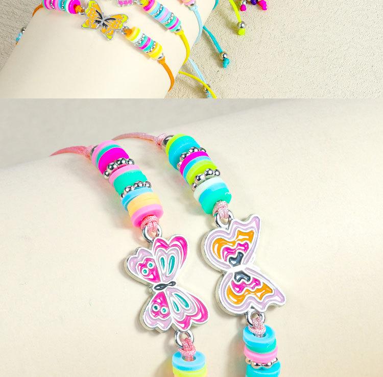 Hot-Selling Cartoon Beaded Bracelet Set: Colorful Unicorn, Butterfly, and Dinosaur Designs for Kids with Polymer Clay Flowers