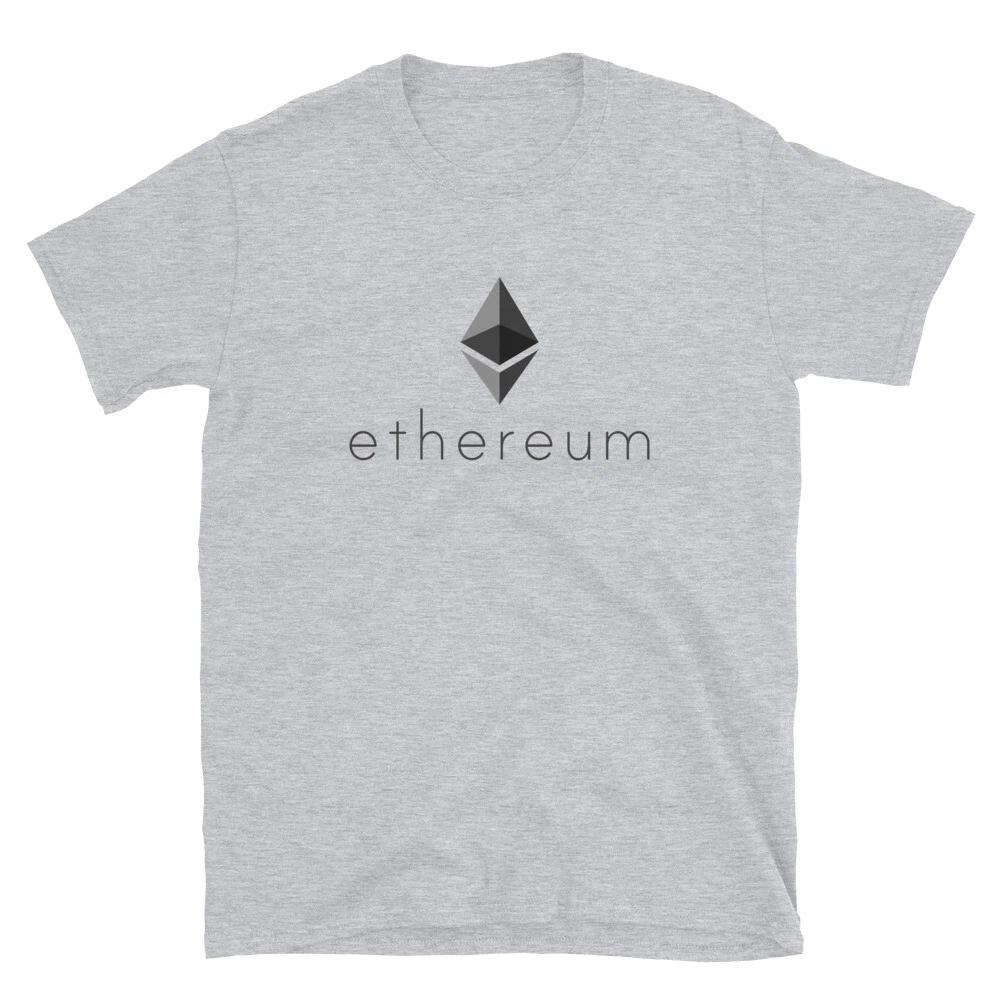 ETH Logo Light T- Shirt crypto trader gift investor trading tee XL