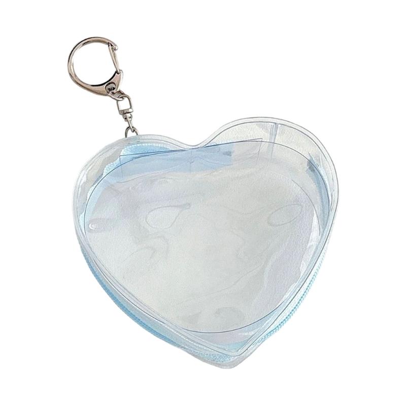 

Clear Figure Display Bag with Keychain,Portable Doll Storage Bag Carrying Case Pouch Keying Charms for Collectibles синий