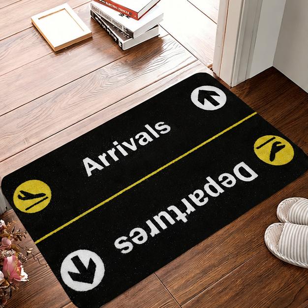 2D Welcome Home Pattern Doormat - 1pc, Non-Slip and Washable Entry Mat, Machine Washable Rug for Farmhouse Decor