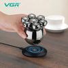 VGR V-315 5-in-1 Multi-function IPX5 Ball Shaver with Digital Display Base  Rechargeable Shaving Head Beard and Nose Hair Trimmer Multi-head Haircut
