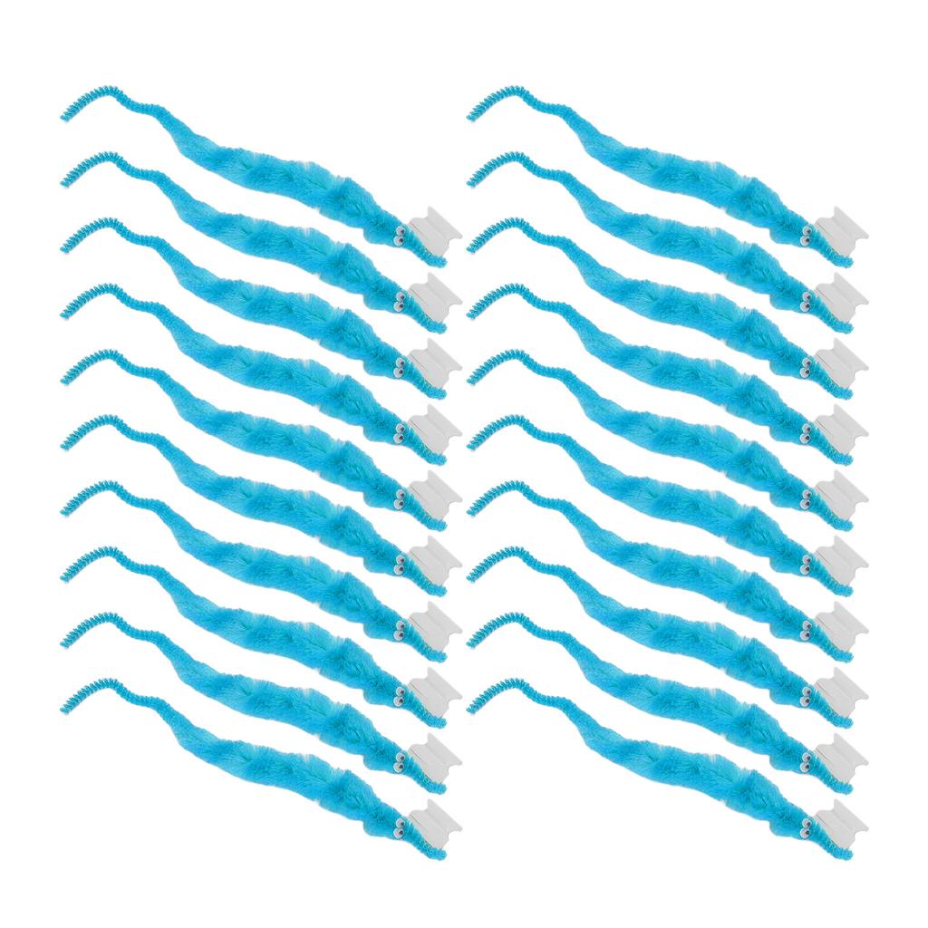 20 Pcs Furry Worm Soft Touch Plush Material Cute Style DIY Compact Portable Fuzzy Worms for Party