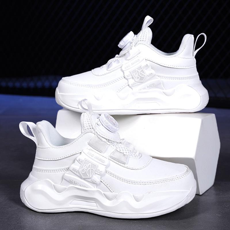 Boys Sports Shoes Cotton Shoes Medium and Older Children 2025 Children Boys Winter Rotating Dad Shoes Velvet Buckle New Two Cotton