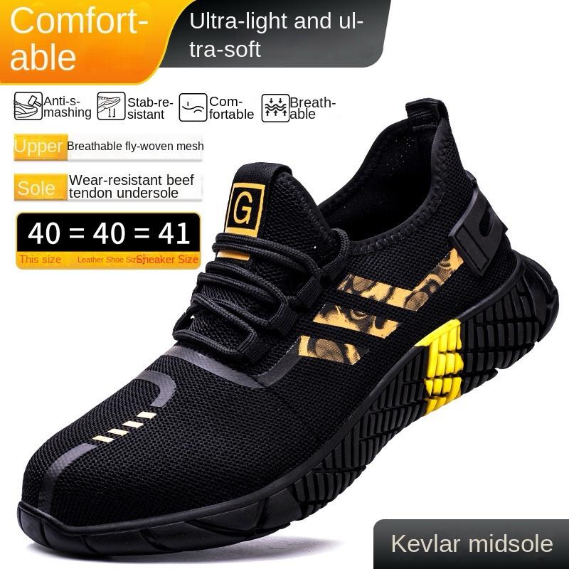 

Ударопрочные, устойчивые к проколам рабочие ботинки для мужчин, противоскользящие, износостойкие, легкие, с мягкой подошвой, удобные, дышащие, безопасные ботинки 45