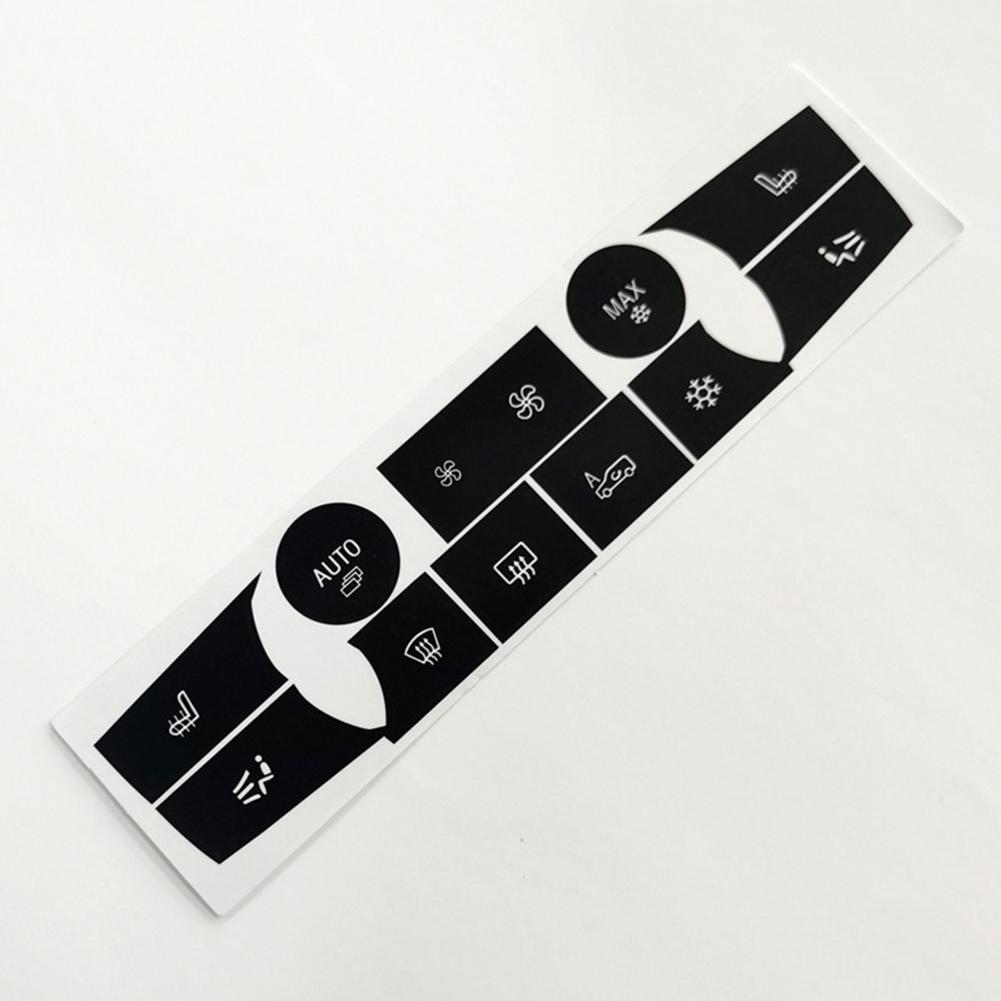 1 Set AC Kontrollknapp Knopp Klistermärke Klimatkontroll Reparationsdekal Kit För BMW E70 X6 E71 Ersättning Biltillbehör