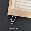 Colorfast Electroplated Safety Pin Brooch with Loop Holder for Sweaters and Pants
