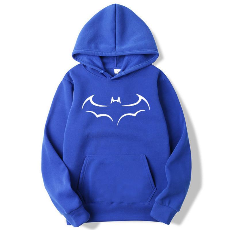 Moda Yarasa Baskılı Erkek Kapüşonlu Sweatshirt Sonbahar Kış Kapüşonlu Eşofman Üstü Günlük Erkek Kapüşonlu Sweatshirt Ceket Sudadera Hombre Kapüşonlu Sweatshirtler Erkek