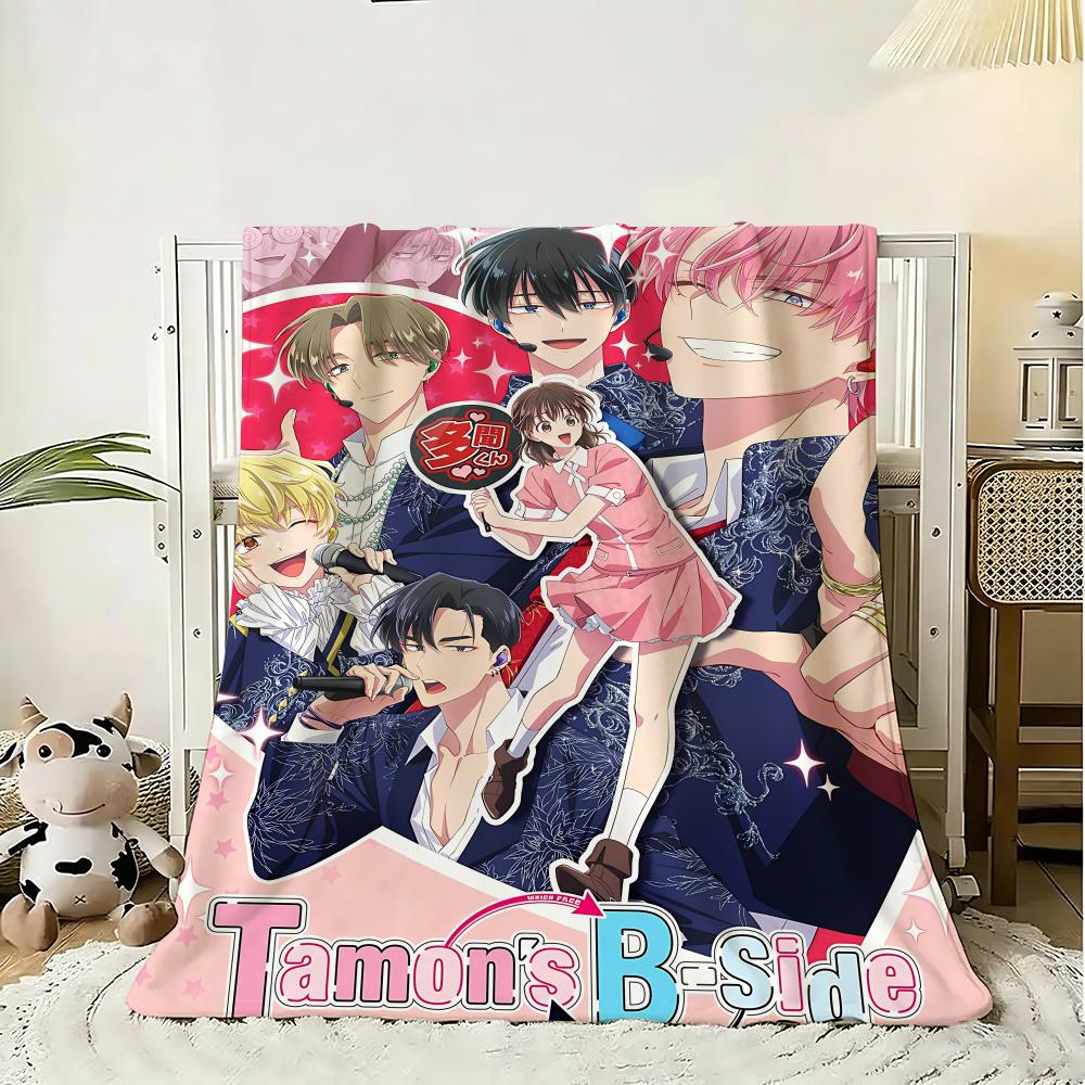 Tamon-Kun Ima Dotchi Tamon'S B-Side Throw 240G Flannel Blanket Lightweight Soft Skin-Friendly Summer Thin Throw Blanket