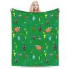 Game Cartoon Cute Pikmin Blanket Flannel Print  Portable Lightweight Throw Blankets for Bed Couch Bedding Throws
