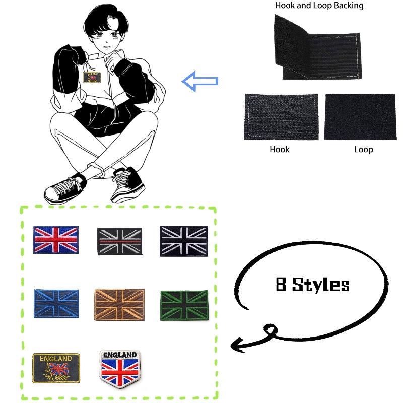 Unique And Stylish Embroidered Patch British Flag Design 8*5cm Size