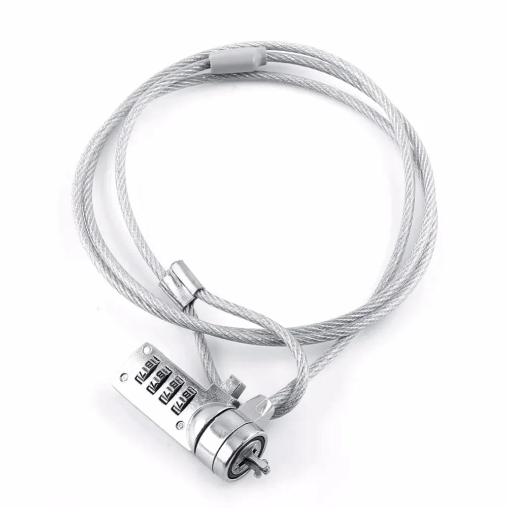 Laptop Combination Lock Steel Wire Rope Anti-theft Lock 4 Digit Combination Lock Home Improvement Hardware Parts For Home