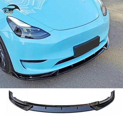 Tesla Model Y Carbon Fiber Front Lip for 3-Section Bumper Modification