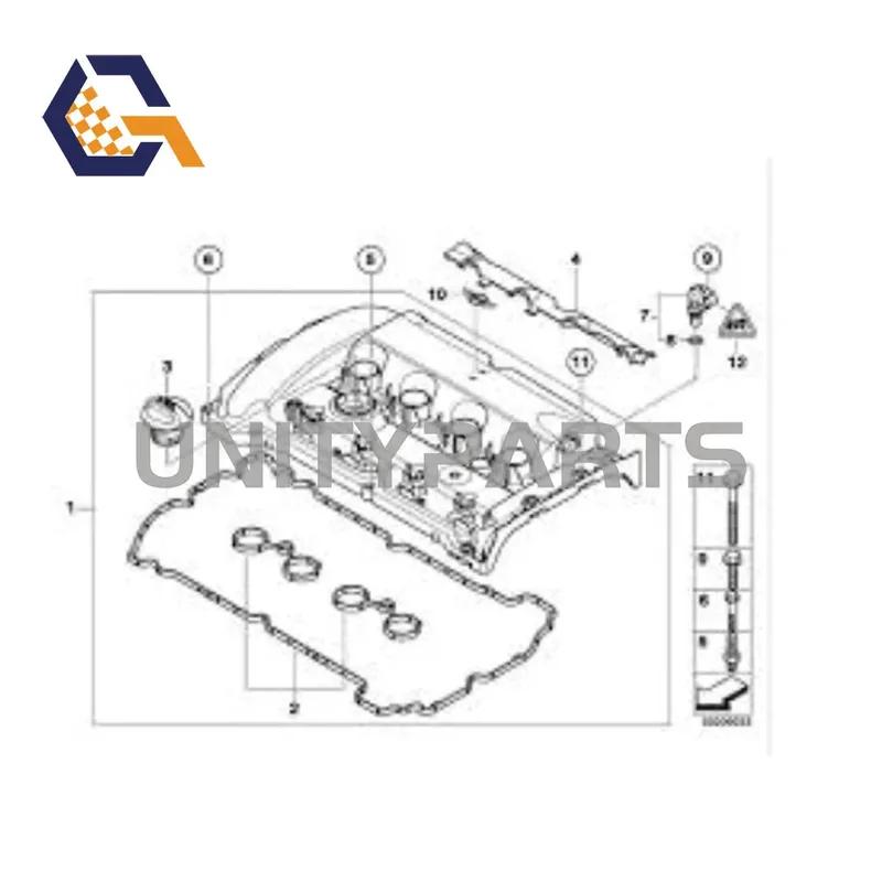 Aluminum Engine Valve Cover For BMW Mini R55 R56 R57 R58 R59 2007-2015 11127646555 11127585907 11127572854 11127561714