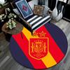 Spain National Football Team2 Round Area Rug,Carpet Rug for Living Room Bedroom Sofa Playroom Decor,Non-slip Floor Mat