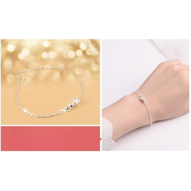 Korean Version Imitation Bracelet Jewelry Women's Fashion Cute Kitten Retro Temperament Simple and Anti-allergic Jewelry