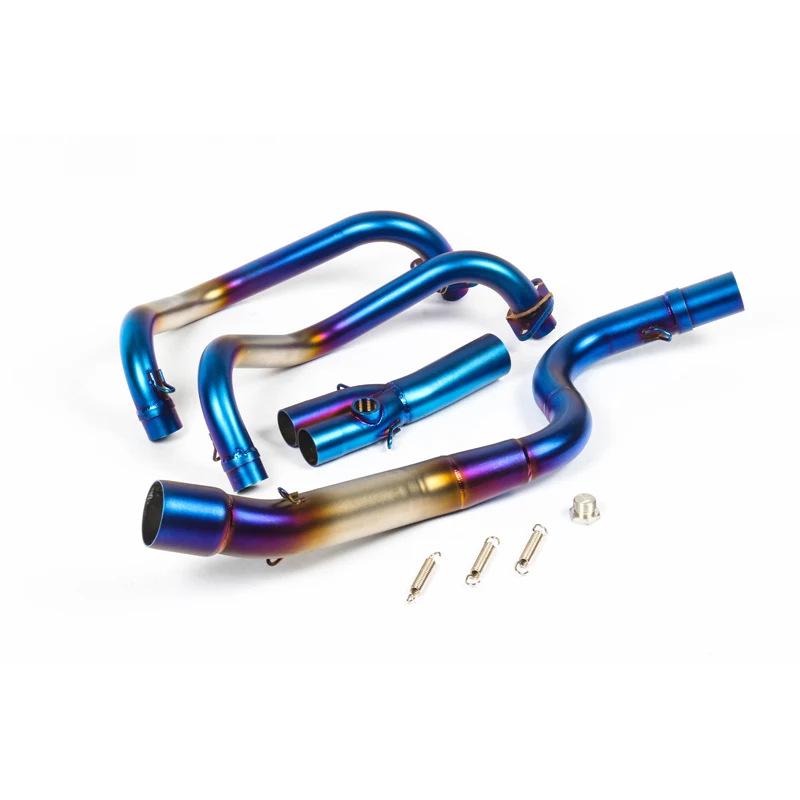 Tubo di scarico anteriore in acciaio inossidabile compatibile per Kawasaki Ninja 250/300 (2013-2017)
