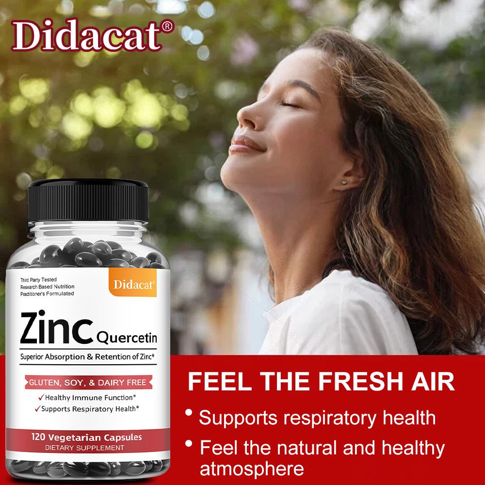 Zinc Quercetin, a Vegetarian Antioxidant, Is Beneficial for Skin Health. 120 Capsules.