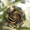 Spirale für Galaxy Metall Windspiel - 360° drehbarer Haken, doppelseitiges künstlerisches Design, lebendig & filigran für Garten- und Hinterhofdeko