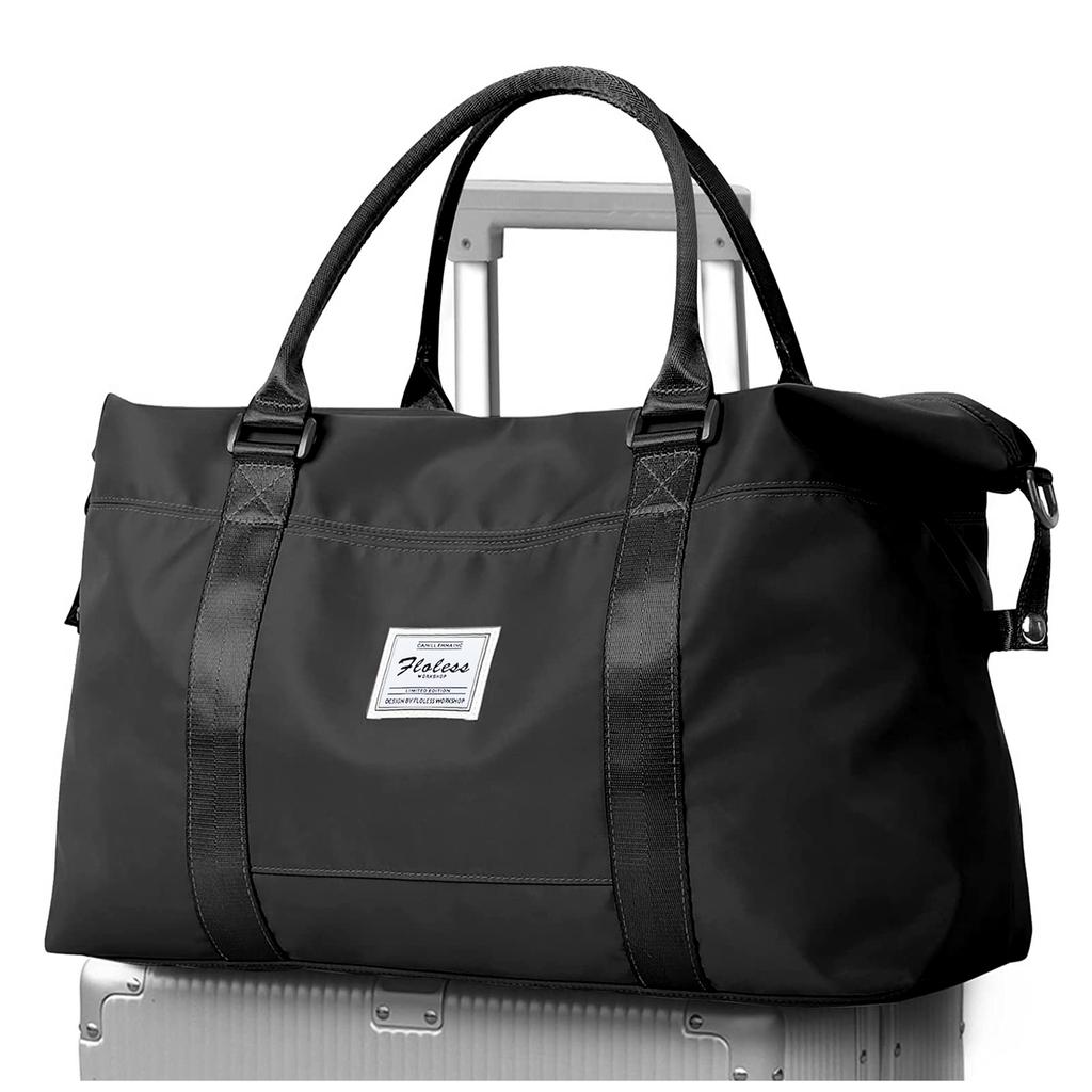 Geantă de călătorie, geantă de sport, geantă de gimnastică, genți de noapte pe umăr pentru femei cu mânecă pentru cărucior, geantă de transport pliabilă