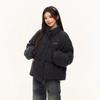 Koreanischer Karierter Kurzer Baumwollmantel für Damen, Locker und Vielseitiger Winter Verdickter Brotmantel und Baumwollgepolsterte Jacke