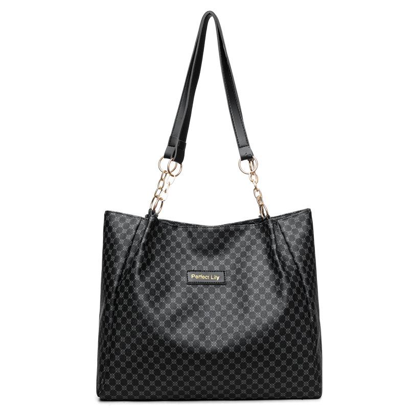 Spring and Summer New Printed Retro Casual Large-capacity Tote Bag Daily Shoulder Bag Underarm Bag Women's Bag