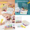Wooden Educational Childrens Bead Sorting Tubes With Color Recognition For Parentchild Interaction