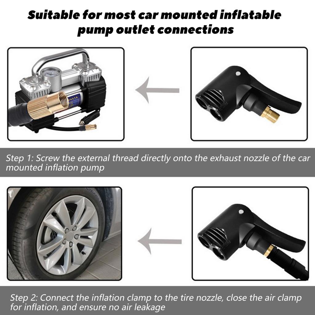 Tire Air Pump Connector Tire Inflator Hose Adapter No Air Leakage Air Compressor Pump Tire Chucks For Air Compressor Attachments