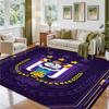 Anderlecht FC Design Crystal Velvet Rug Soft Decorative Mat for Bedroom Entrance