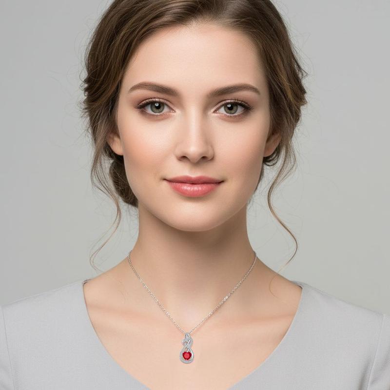 Barbie necklace "Original Design" Infinite Love Red Temperament Niche Versatile Ins Style High-Looking Romantic Heart-beating Gift Box ZJYXL-HJ-204