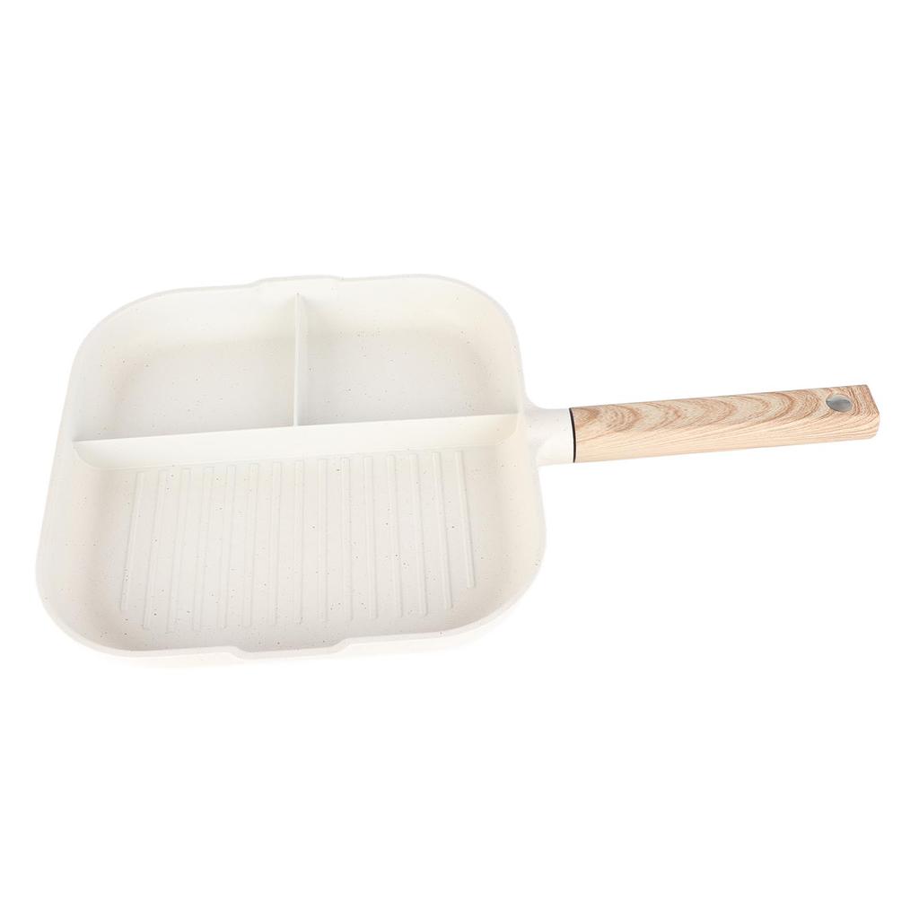 3 In 1 Frying Pan Aluminum Alloy Partitioned Non Stick Multifunction Kitchen Egg Pan for Breakfast