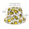 Beer Print Bucket Hat for Men Stylish Polyester Fisherman Cap  Perfect for Outdoor Parties Beach Days Beer Festival Celebrations