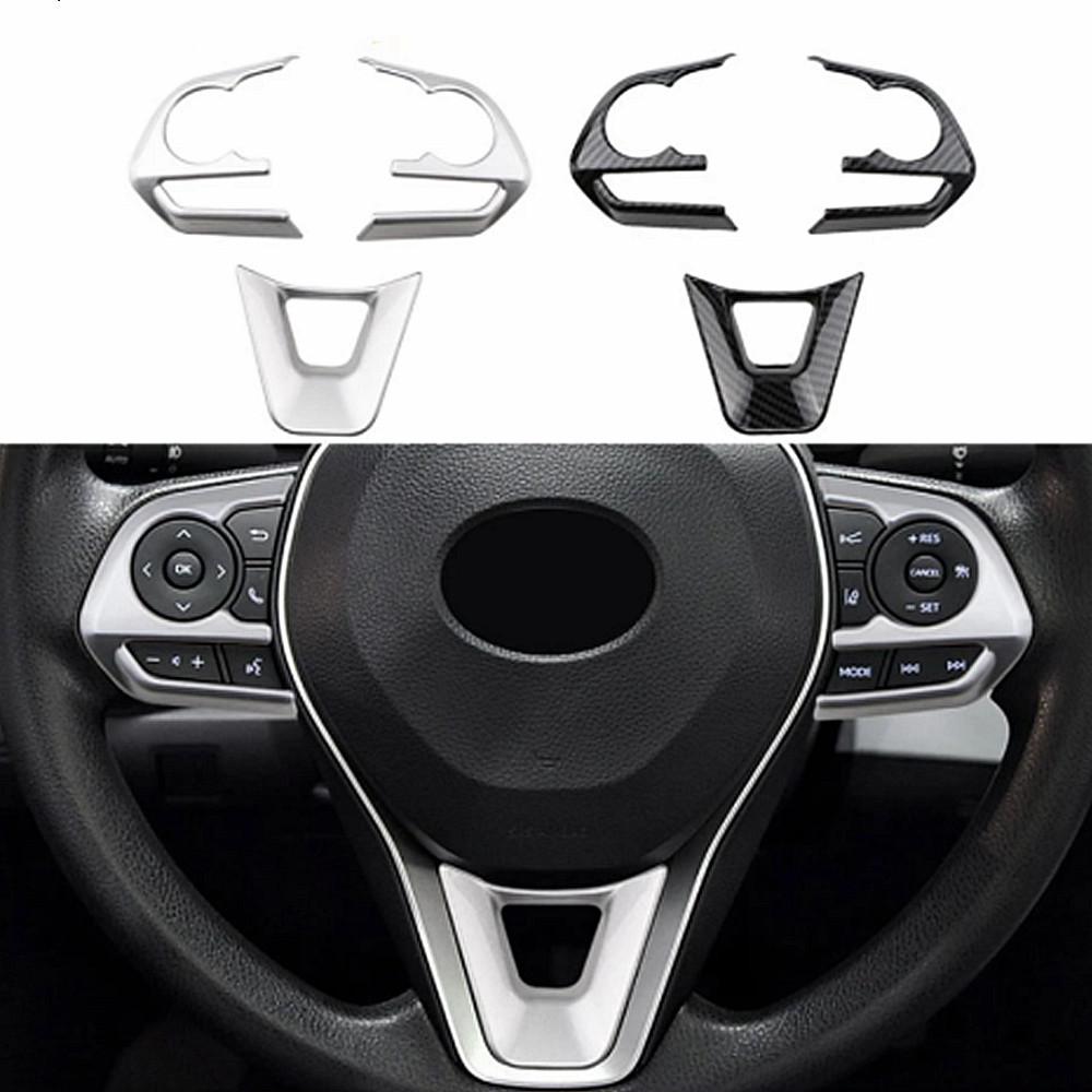 Bil Ratt Knapp Panel Kåpa Dekoration Klistermärke för Toyota RAV4 RAV 4 Corolla Avalon 2019 2020 2021 2022 Tillbehör