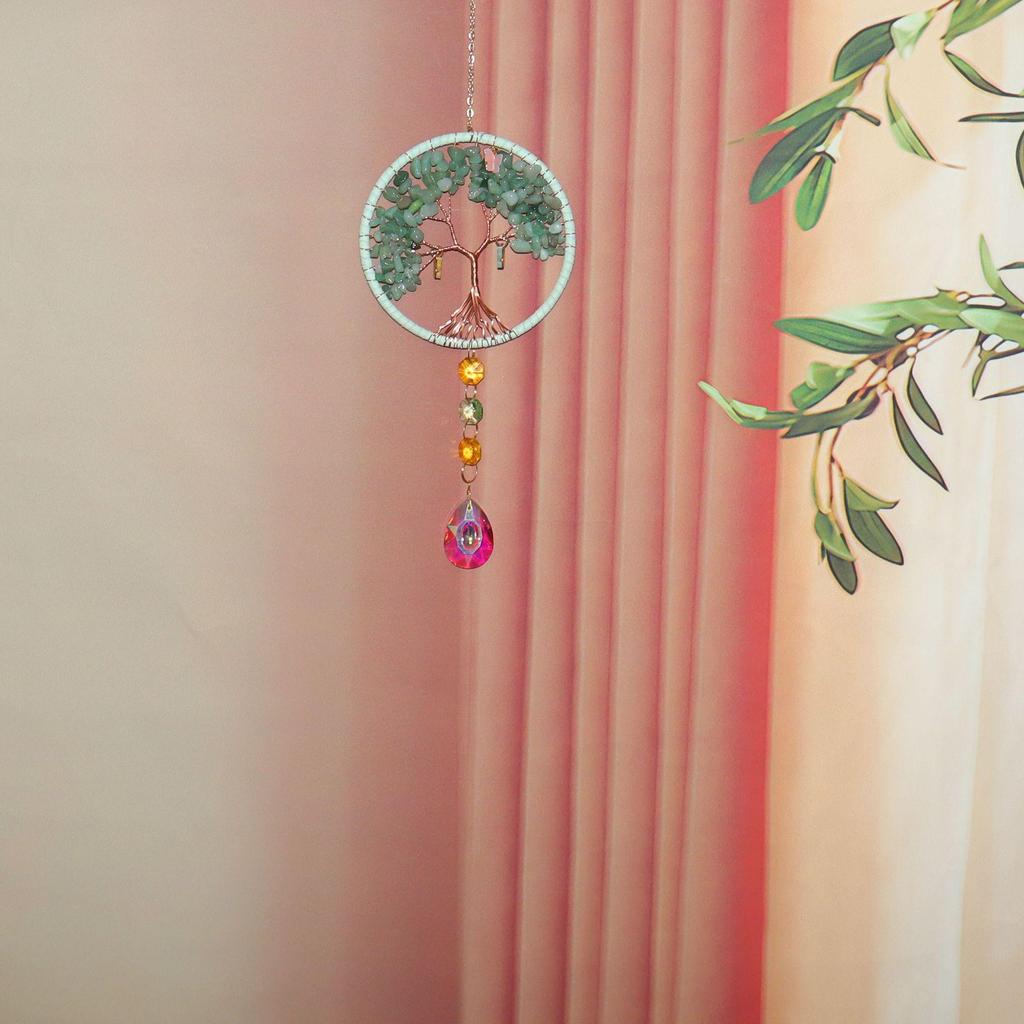 Natural Crystal Tree of Life Sun Catcher & Wind Chime
