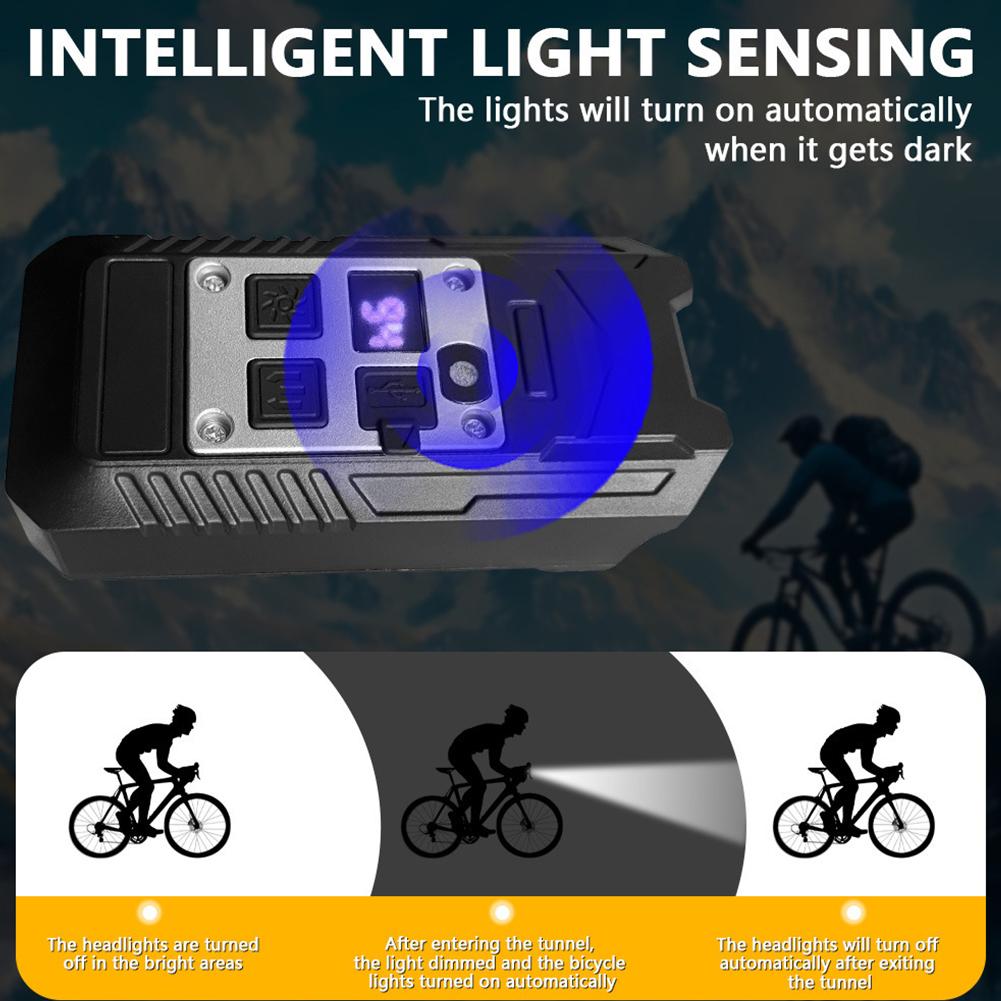 1-5PCS LED Bicycle Front Light High Brightness Bike Flashlight Dual Light Source Bicycle Head Light Bike Lamp for Night Riding