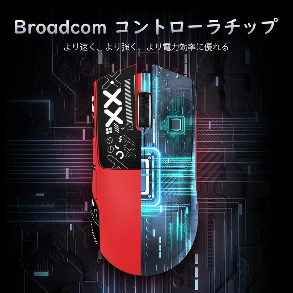 ATTACK SHARK X11 Gaming Mouse Wireless 63g 22000DPI Charging Dock Included Tape Included Up To 65 Hours of Operation Certified 2.4g/Bluetooth/USB-C