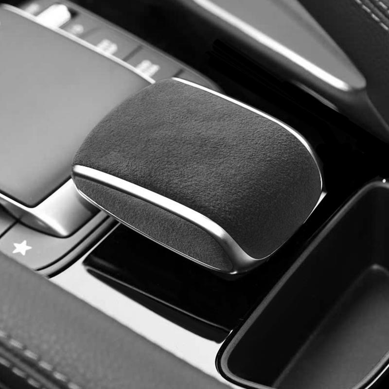 Made of Alcantara For Mercedes-Benz GLE W167 GLS X167 Gear Shift Knob Boot Cover Trim Stickers Car Lnterior Tuning Accessories