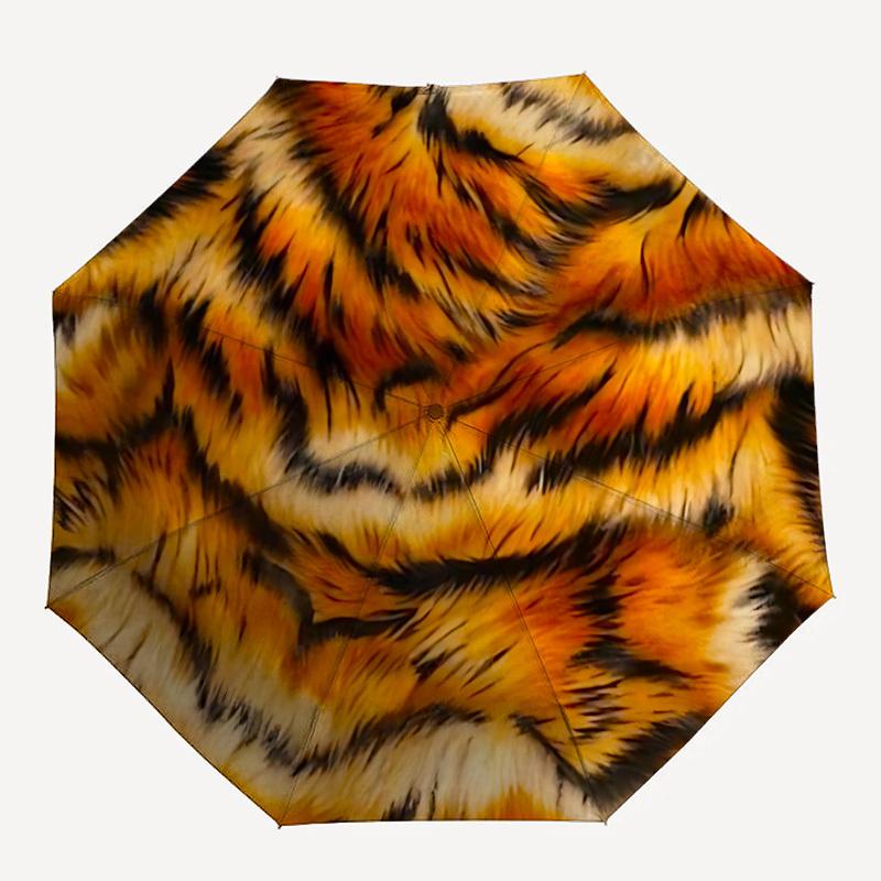 

1PC Tiger Print Personality Umbrella with 8 Frames, Automatic Open, Durable Frame, Quality Craftsmanship y250912127