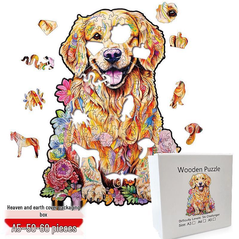 Irregular Animal Dog Penguin Wooden Puzzle in Stock