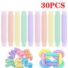 5/60Pcs Telescopic Tubes Fidget Toys Stress Relief Stretching Pop Tubes Sensory Toys For Kids Adults Decompression Toys Gifts