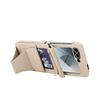 For Samsung Galaxy Z Flip5 5G Case Kickstand Leather+PC Folding Phone Cover with HD Screen Protector/Straps
